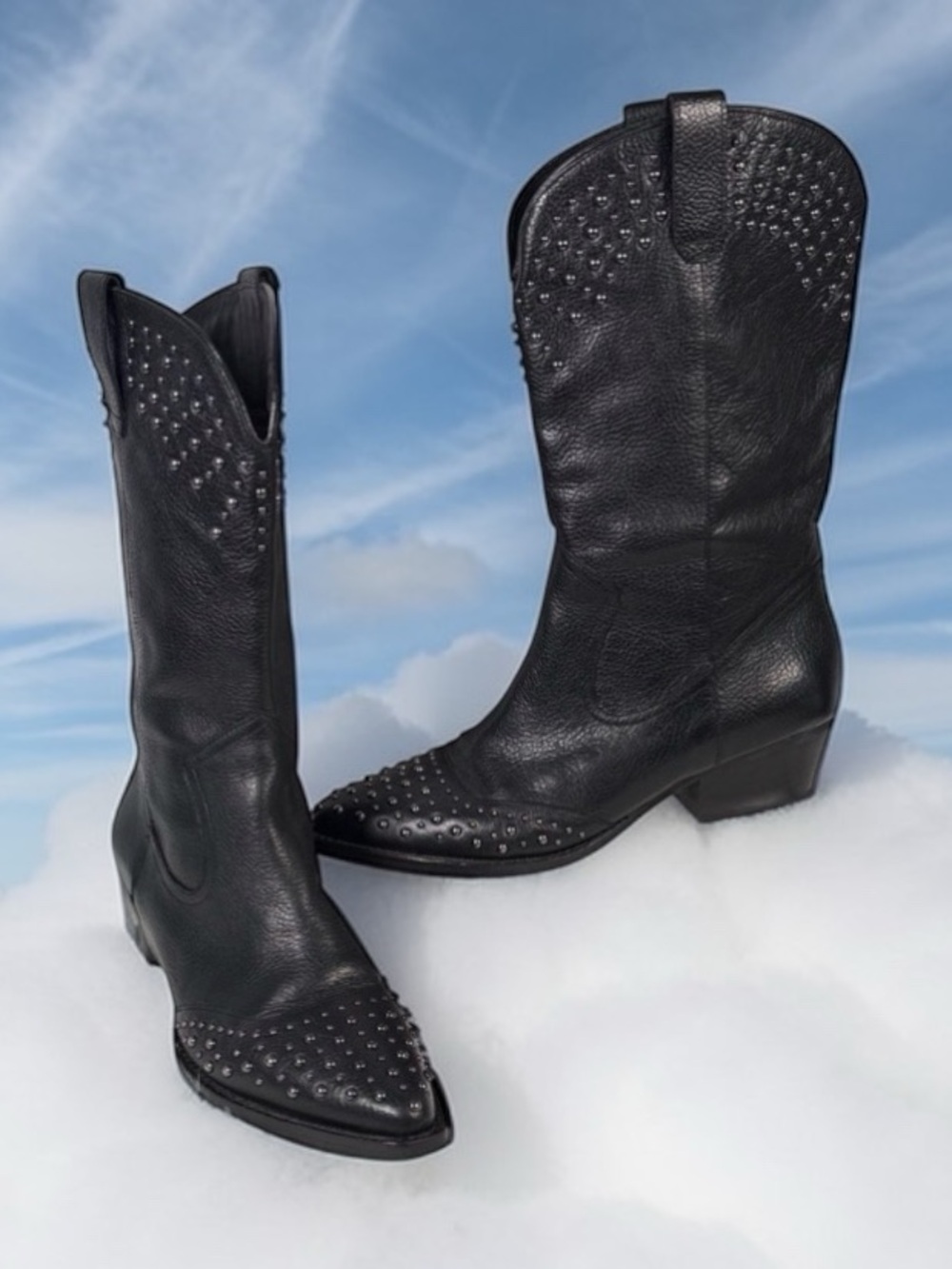 Botiker leather studded boots Size 8